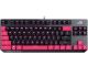 Teclado ROG USB Ergonomico Gris con Rosa